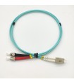 LC-ST Patchcord Zipduplex cable 50/125 OM3 1 mt