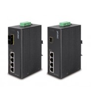 Switch Ethernet PoE ISW-514PTF: prestazioni gigabit e convenienza in un unico dispositivo - Vista Laterale