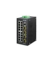 Switch Gigabit Ethernet Planet IGS-20040MT: Prestazioni e Flessibilità per Reti Industriali - Vista Laterale