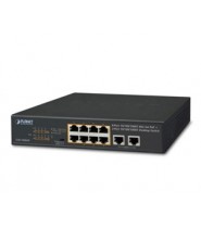 Scopri il potente switch Gigabit Ethernet PoE di Planet Technology con 8 porte PoE+ e 2 porte uplink