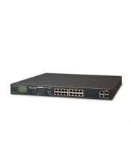 Switch Fast Ethernet PoE 16-Porte 10/100-TX + 2-Porte Gigabit TP