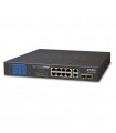 Planet GSD-1222VHP: Switch Gigabit Ethernet Poe 8-Porte 10/100/1000-T 2-Porte 10/100/1000T + 2-Porte 1000X Sfp