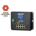 Planet WGS-5225-8P2SV: Switch Gigabit L2+ 8 Porte LAN Gigabit PoE+ e 2 Porte Gigabit SFP , IP30 con LCD Touch Screen