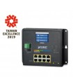 Planet WGS-5225-8P2SV: Switch Gigabit L2+ 8 Porte LAN Gigabit PoE+ e 2 Porte Gigabit SFP , IP30 con LCD Touch Screen