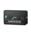 Industrial 16-Port 10/100/1000T 802.3At Poe + 2-Port 100/1000X Sfp Wall-Mounted Managed Switch
