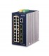 L3 Industrial 16-Port 10/100/1000T 802.3At Poe + 4-Port 100/1000X Sfp Managed Ethernet Switch