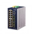 Planet IGS-6325-16P4S: Switch industriale Ethernet L3 a 16 porte: 16 porte RJ45 Gigabit rame 10/100/1000 PoE+, 4 porte SFP