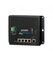 WGR-500-4P Router Gigabit a 4 porte con PoE+ integrato - vista laterale