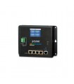 Planet WGR-500-4PV:  Router PoE industriale robusto con 4 porte Gigabit PoE+, touch screen LCD e gestione avanzata