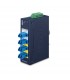 Industrial 2-Channel Optical Fiber Bypass Switch 4X Lc Mm (-40 A 75°C, Dual 9~48V Dc/24V Ac)