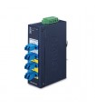 Industrial 2-channel Optical Fiber Bypass Switch  4x LC MM (-40 a 75°C, dual 9~48V DC/24V AC)