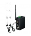 Industrial 4G Lte Cellular Wireless Gateway With 5-Porte 10/100/1000T