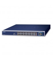 Switch PoE++ GS-6322-24P4X: Potenza e Flessibilità per Reti Imprese - Vista Laterale