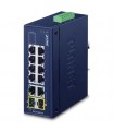 Switch Unmanaged 8-Porte 10/100Tx + 2-Porte Gigabit Tp/Sfp Combo (-40 A 75°C)