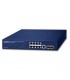 Switch L2+ 8GbE + 2SFP, PoE, VLAN, QoS, stacking, gestione web/SNMP, design rackmount 1U, per connessioni rame e fibra ottica.