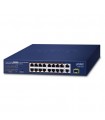 Switch Unmanaged 16-Porte 10/100Tx 802.3At Poe + 2-Porte Condivise 1000X Sfp (190W)