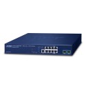 Planet MGS-6320-8T2X Switch Managed L3 4 Porte Gb , 4 porte 2.5G, 2 porte 10 Gb SFP+ fibra - Vista Laterale