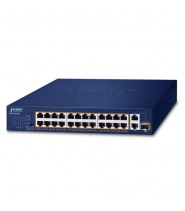 24-Porte 10/100Tx 802.3At Poe + 2-Porte 10/100/1000T + 1-Porte Shared 1000X Sfp Desktop Switch (185 Watts)