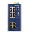 Planet IGS-5225-8P4S12V: Switch Industriale PoE+ 8 Porte Gigabit, 2 SFP Gigabit, 2 SFP+ 10 Gigabit, L2+ Managed, Robusto, IP30