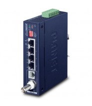 Planet IVC-234GT: Ethernet Extender Industriale 1-Porta Bnc/Rj11 A 4-Porte 10/100/1000T ( -40 A 75°C)