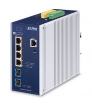 IGS-6325-4UP2X di Planet Technology: Switch Industriale L3 con PoE++ 360W e Connettività 2.5G/10G - Vista Laterale