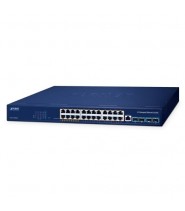 PLANET GS-6311-24HP4X: Switch Managed Layer 3 PoE+ 10 Gigabit: Rete Potente e Sicura - Vista Laterale