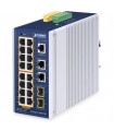 Planet IGS-4215-16P2T2S: Switch Managed L2/L4 16 porte PoE+ GbE, 2 porte SFP Gigabit, gestione L2/L4, design IP30