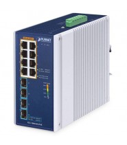 Switch Industriale 8-Porte 10/100/1000T + 4 Porte 10G SFP + Ethernet