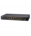 Planet GSD-908HP: Switch PoE+ 8 porte Gigabit, desktop, robusto, 100W PoE budget, PoE alive check, priorità PoE