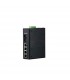 Switch industriale 4N-IG042F con 4 porte Gigabit RJ45 e 2 slot SFP, vista laterale, design compatto e robusto