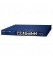 Switch Managed Web Smart 24-Porte 10/100/1000T  802.3at PoE + 2-Porte 1000X SFP (260W)