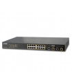 Planet FGSW-1816HPS: Switch Fast Ethernet PoE+ L2 16 porte 10/100Base-TX + 2 combo Gigabit TP/SFP - (220W)