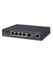 Planet GSD-604HP: Switch Desktop Gigabit PoE+ 4 porte 10/100/1000T + 2 porte 10/100/1000T - 55W - Plug 'n Play