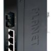 ISW-511S15: Switch Industriale 5 Porte Fast Ethernet + 1 Porta 100Base-FX - Vista Connessioni