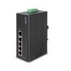 ISW-504PT: con 4 porte PoE Fast Ethernet, design industriale resistente e monitoraggio LED completo. Vista Connessioni