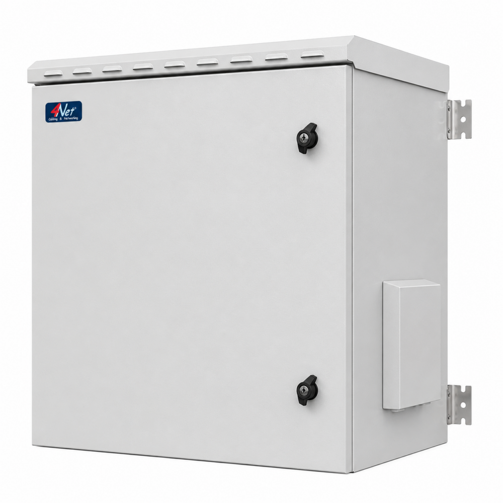 Armadio rack 19" 4Net IP55 a parete 16U 600×450 RAL 7035 - AP703516U64I55M