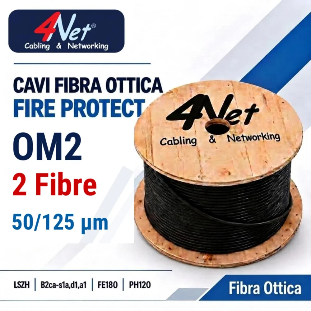 Cavo fibra ottica 4Net Fire Protect OM2 2 fibre CF50BA02LSM2