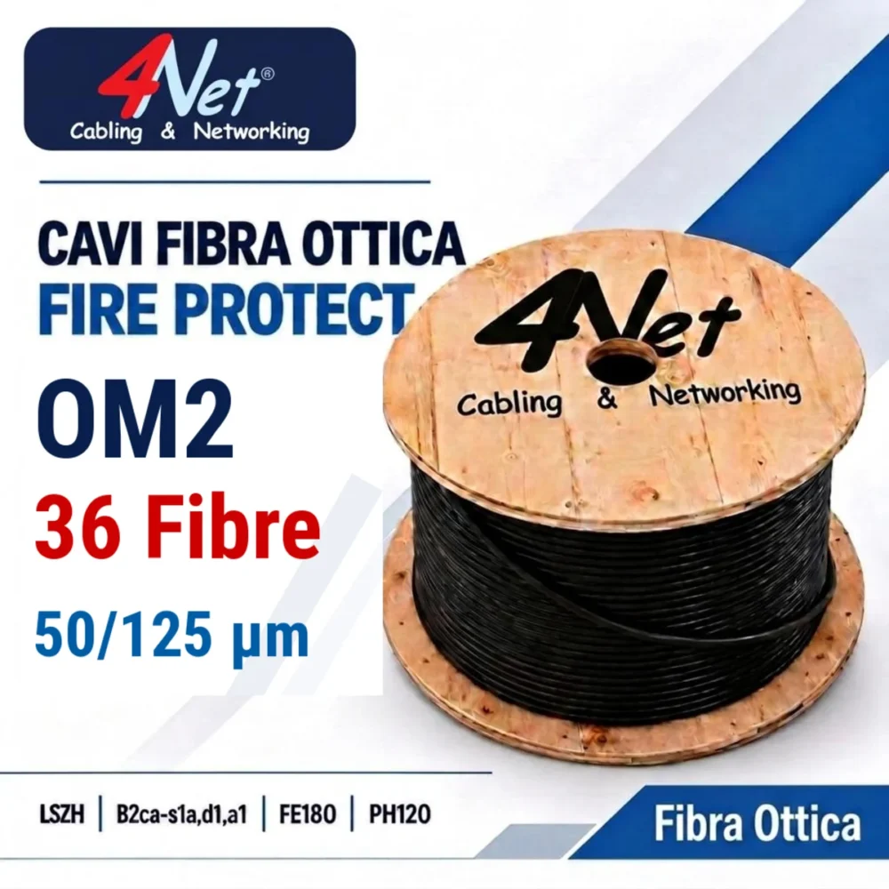 Cavo fibra ottica 4Net Fire Protect OM2 36 fibre CF50BA36LSM2