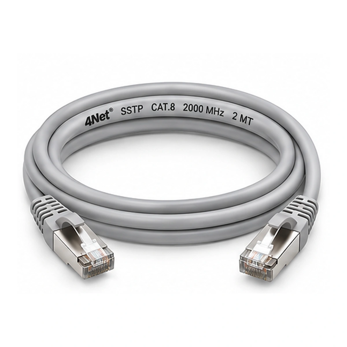 CP08SSTP20G – Patch Cord Cat 8 S/STP 2 m Patch cord Cat 8 S/STP RJ45 2 m 4Net CP08SSTP20G