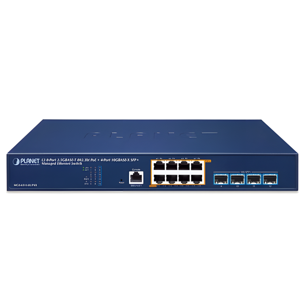 PLANET MGS-6311-8UP4X porte 2.5G PoE++ e SFP+ 10G