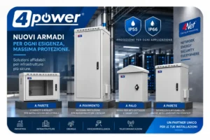 Armadi rack da esterno 4Net IP55 e IP66 a parete, da palo e a pavimento